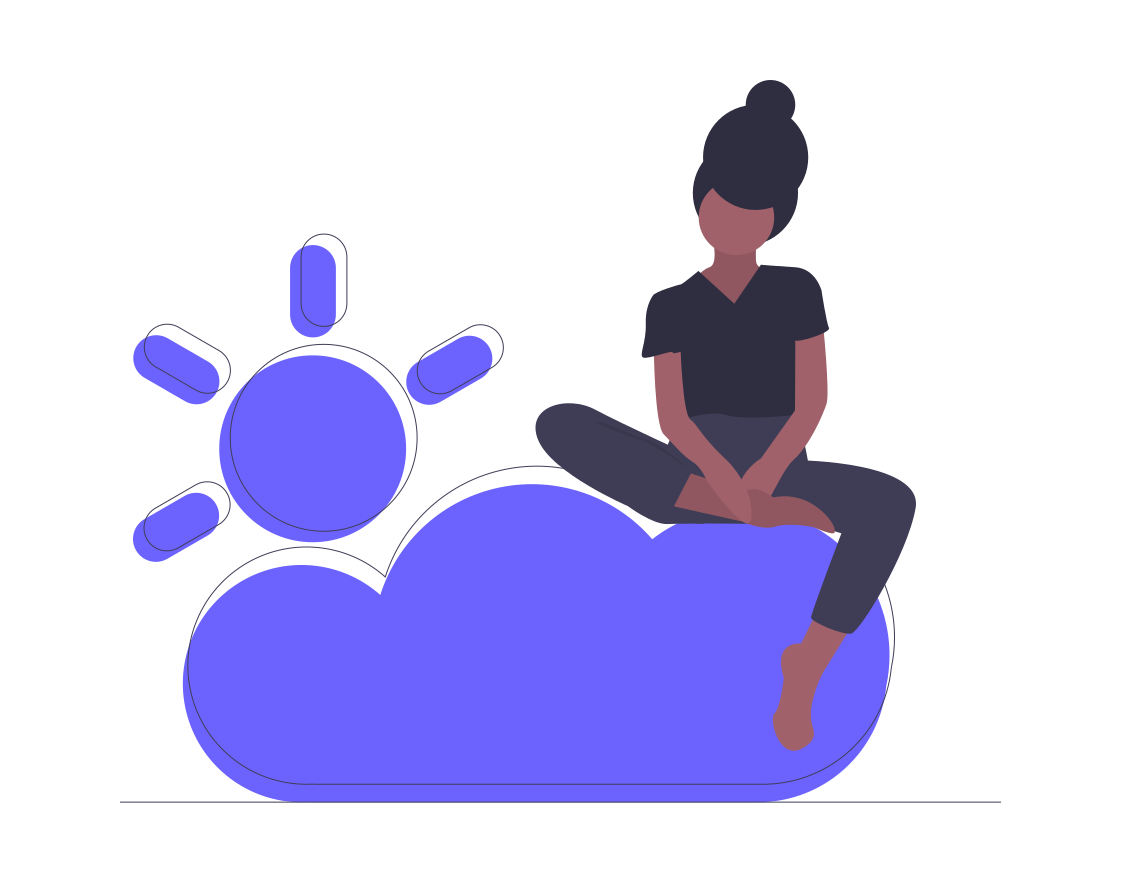 Woman on a cloud Icon